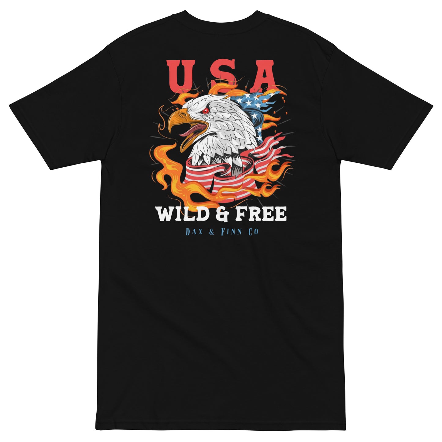 USA Wild & Free Premium Tee (Back of Tee)