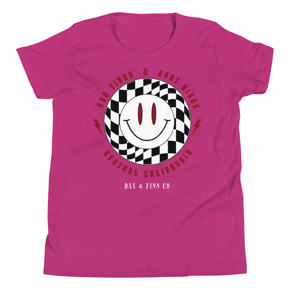 Youth Rad Vibes Red Racing Tee