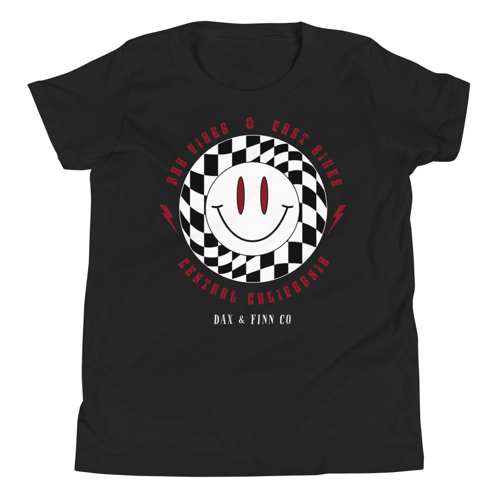 Youth Rad Vibes Red Racing Tee