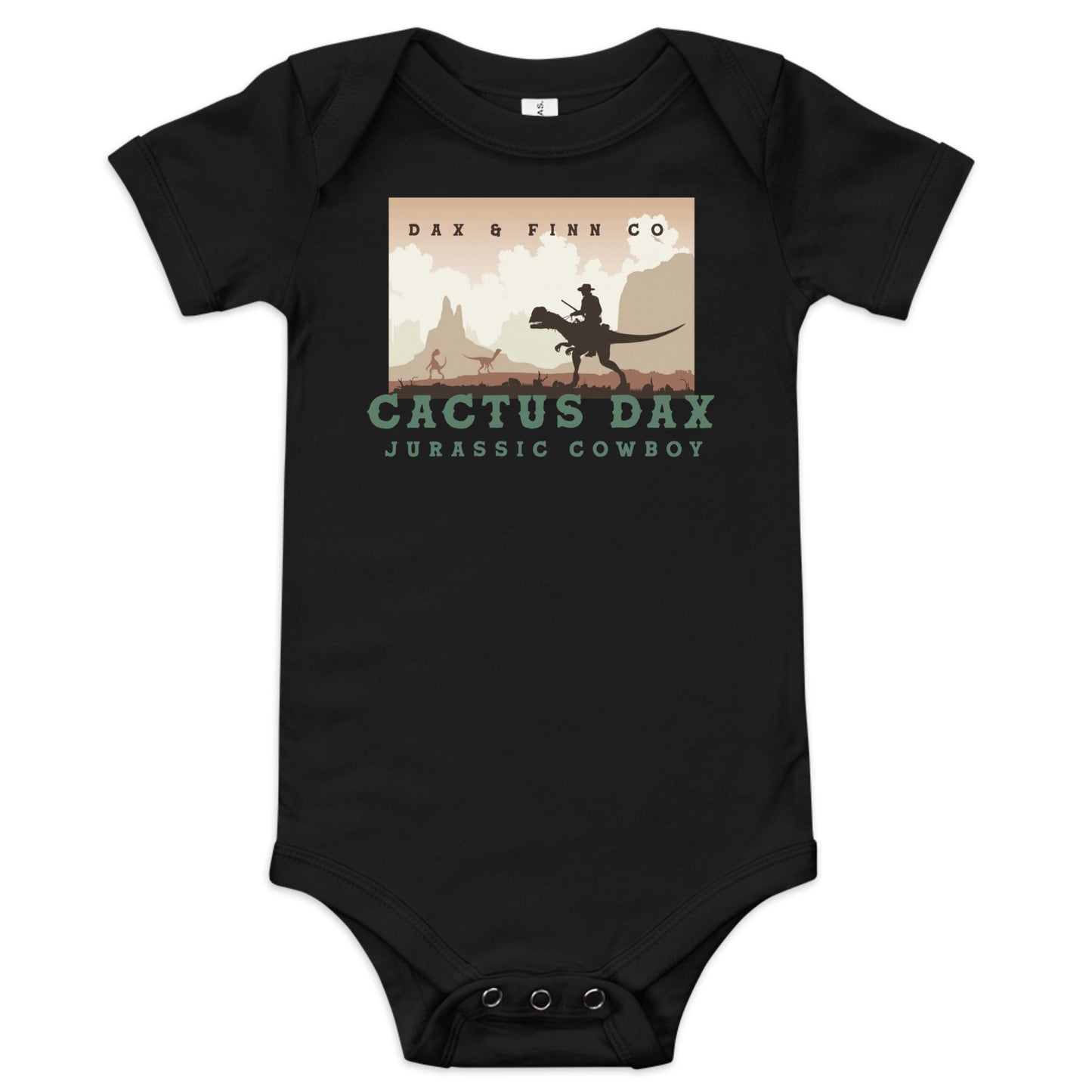 Jurassic Cowboy Baby Onesie