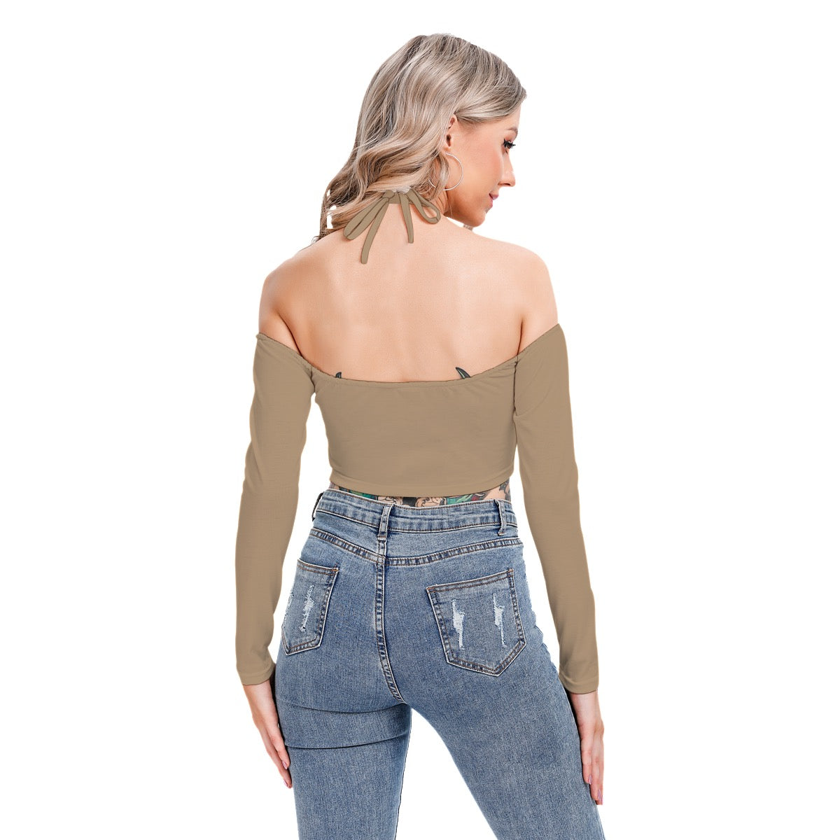 Bobbers Halter Lace-up Top